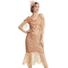 571134955 Gatsby Vintage Evening Dress 1920s Theme Party Sequin Fringe Dress