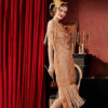 571134954 Gatsby Vintage Evening Dress 1920s Theme Party Sequin Fringe Dress