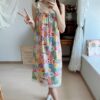 Summer Cute Youthful Unique and Stylish Patchwork Lace Long Dress