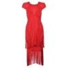 Backless fringe dress red sleeveless luxury bandage skirt hip-covering skirt