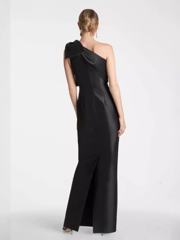 571138672 Bow tie single shoulder bandage dres