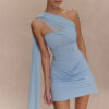 Sexy Bandage Pleated Dress with Strapless Design for Women