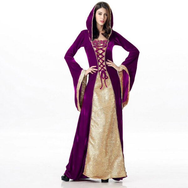 565302635 Halloween Costume European Medieval Royal Court Vintage Queen Cosplay Masquerade Party Dress