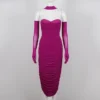 Mesh splicing bandage and suspender fashionable women's dress