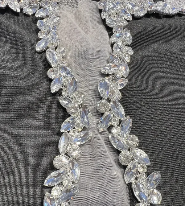 Strapless Luxury Diamond Elegant Celebrity Party Evening Dress