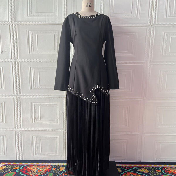 Temperament niche pleated party sequin dress