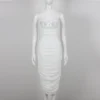 Mesh splicing bandage and suspender fashionable women's dress