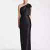 571138674 Bow tie single shoulder bandage dres