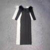 Sexy One Word Hairy Neck Hip Wrapping Dress
