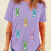 Wisteria Sequin Easter Bunny Patched Tee