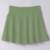 Green Criss Cross Waist Flared Swim Skirt