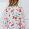 Blue Cakewalk Floral Smocked Blouse