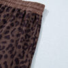 Brown Plus Size Leopard Short Set
