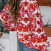 Blue Cakewalk Floral Smocked Blouse