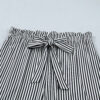 Black Stripe Plus Size Loose Straight Casual Pants