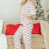 101729918-bece155546498aaf.jpg White Father Christmas Striped Print Contrast Drawstring Lounge Pant Set