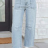 101803047-bf108eb16696e4fe.jpg Sail Blue Frayed Cropped Straight Jeans