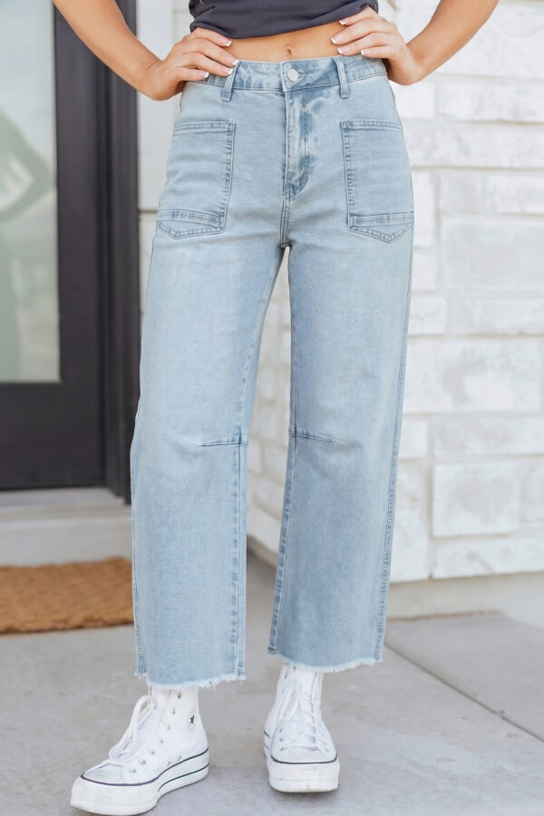 101803047-bf108eb16696e4fe.jpg Sail Blue Frayed Cropped Straight Jeans