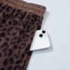 Brown Plus Size Leopard Short Set