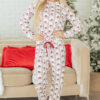 101729916-ddeab7e52466cfeb.jpg White Father Christmas Striped Print Contrast Drawstring Lounge Pant Set