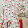 101729923-e025eced162da257.jpg White Father Christmas Striped Print Contrast Drawstring Lounge Pant Set