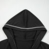 Black Contrast Trim Hooded Lounge Cardigan and Pants Set