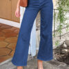 Ashleigh Blue Solid Color High Waist Straight Leg Jeans