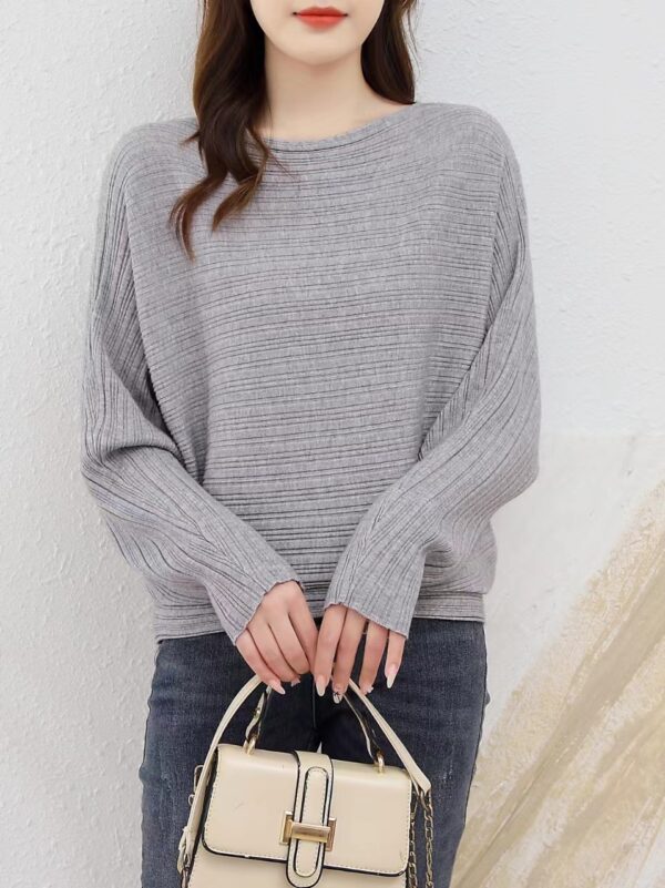 Base sweater autumn batball sleeve knitted sweater