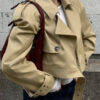588006238 Flip collar short windbreaker