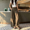 586266657 Casual Loose Wide-Leg Pants with Elastic Waistband, Breathable and Stylish Trousers for Everyday Wear