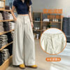 586266651 Casual Loose Wide-Leg Pants with Elastic Waistband, Breathable and Stylish Trousers for Everyday Wear