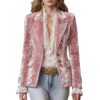 586266599 Fashionable Slim Fit Suit Jacket with Lapel and Pocket for Women, Long Sleeve, Casual Wear