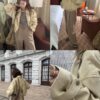Casual Solid Color Lapel Long Sleeve Loose Slimming Zipper Coat