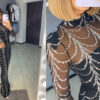 Sequins Women Maxi Dresses Long Sleeve Female Party Dresses