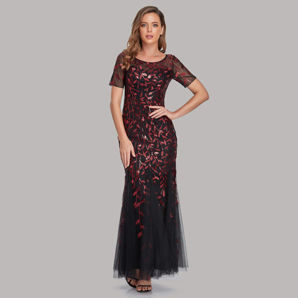 Autumn Host Sequin Evening Dress