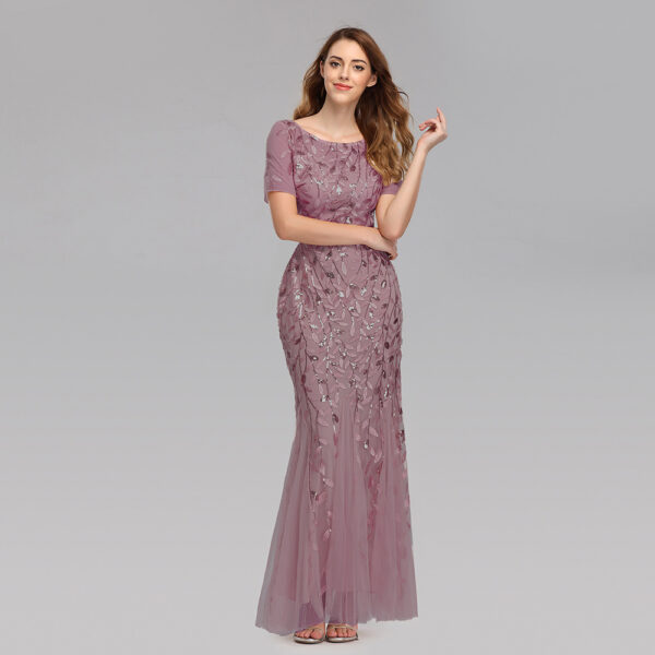 Autumn Host Sequin Evening Dress