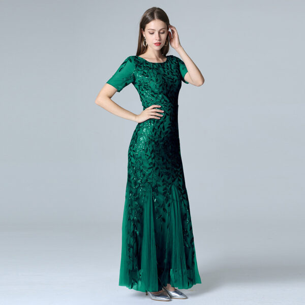 Autumn Host Sequin Evening Dress