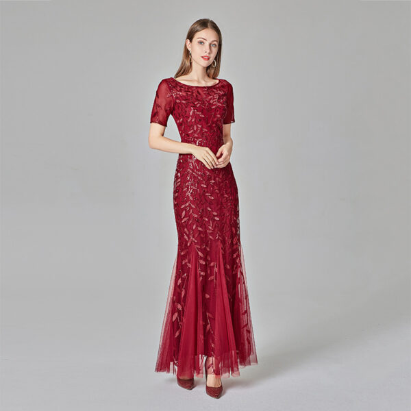 Autumn Host Sequin Evening Dress