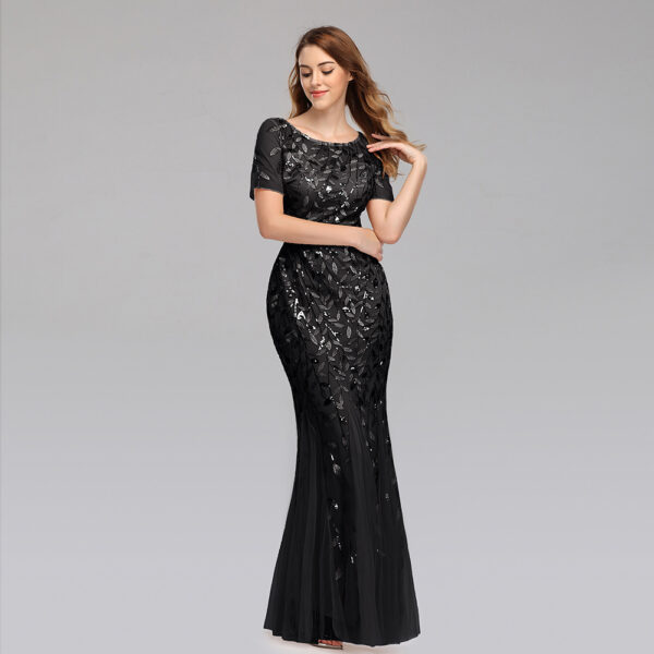 Autumn Host Sequin Evening Dress