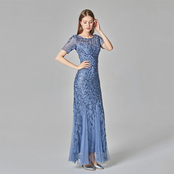 Autumn Host Sequin Evening Dress