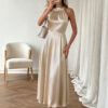 16989124-f335-461e-bb7e-c4edaca4e24b.jpg Pearl Halter High Waist Flowy Midi Dress