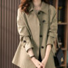 17469859-fd33-46ba-9ab7-f261fbc066dc.jpg British Style Short Trench Coat Textured Spring And Autumn Women's Clothing