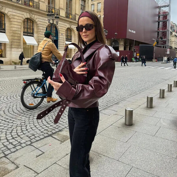 2667b0ca-d864-4b38-8643-1e44e2ef359e.jpg Loose Lapel Leather Jacket Fashion Cropped Tops Streetwear