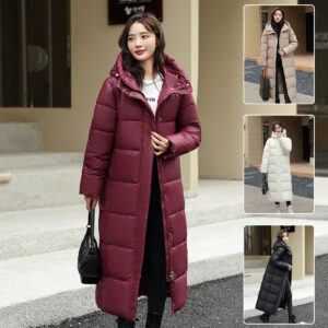 28588f44-c693-460b-bf46-b3e3fa8c1197.jpg Puffer Thick Coat Black Red Hooded Zipper Keep Warm Fall Winter Casual Clothes