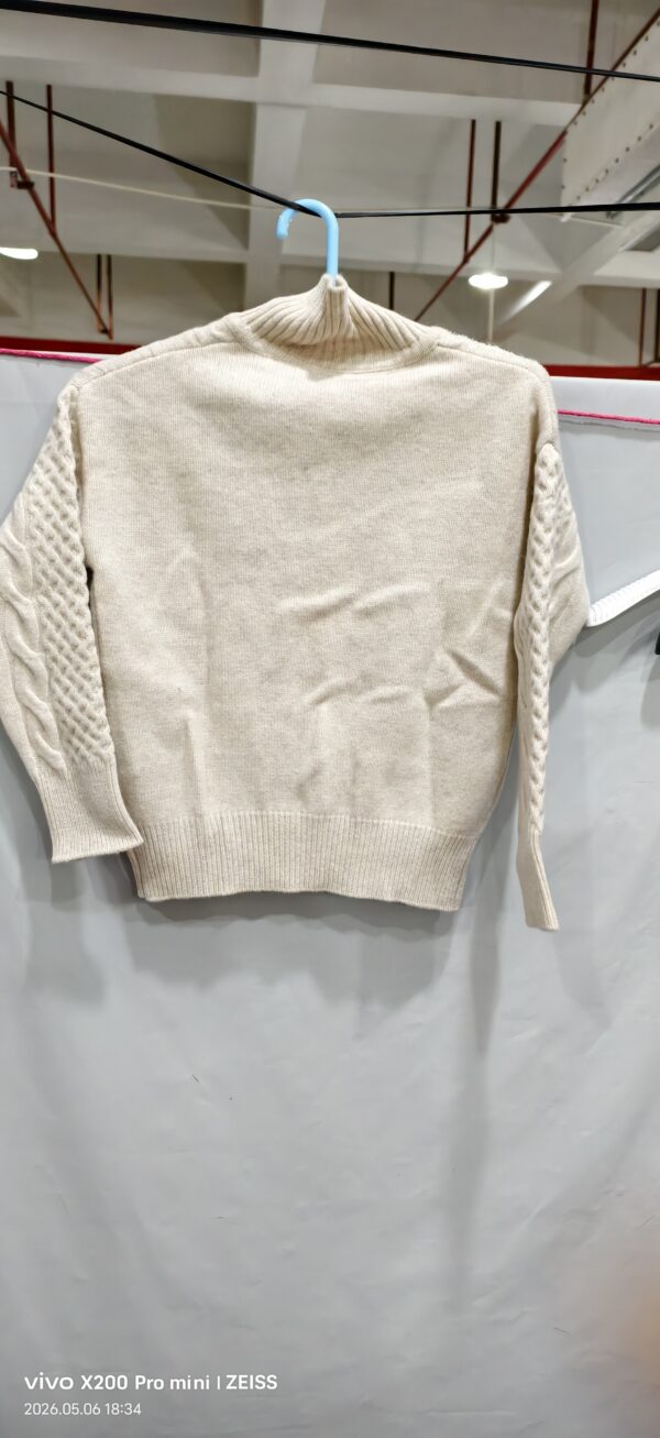 Thick Cashmere Women High Neck Zipper Sweater Cardigan