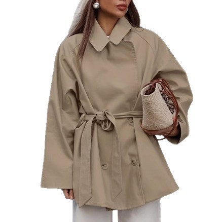 43265754-e469-4719-ac23-d34c43910d44.jpg Trench Coat Women's Long Khaki Workwear Lace-up Long Sleeve Coat
