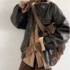 Retro Neutral Maillard Lamb Fur Coat Loose Leather Jacket Coat