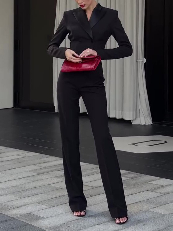 4e637d6d-fdf5-4215-aa09-b53514a11991.jpg Black Backless Beaded Cropped Blazer & High Waist Pants Set