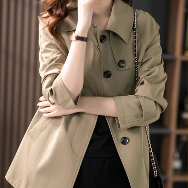 55a42e4c-1156-4691-845f-b23492ea125c.jpg British Style Short Trench Coat Textured Spring And Autumn Women's Clothing