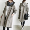 5afefff9-373f-423d-973a-10a62172db01.jpg Casual Style Windbreaker Women's Mid-Length Waist Long-Sleeved Jacket